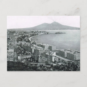 Napels, 1908, Baai van Napels en Vesuvius Briefkaart