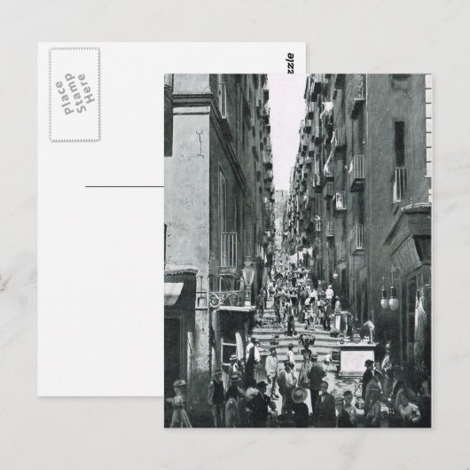 Napels, 1908, Gradoni di Chiala Briefkaart (Voorkant / Achterkant)