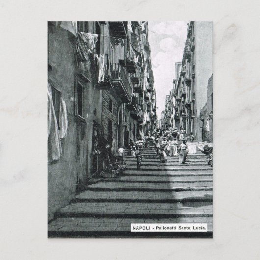 Napels, 1908, Palonetti S. Lucia Briefkaart (Voorkant)