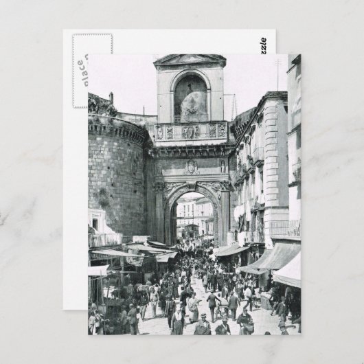 Napels, 1908, Porta Capuano Briefkaart (Voorkant / Achterkant)