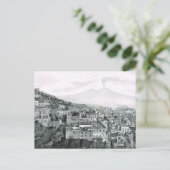 Napels, 1908, stad en berg Vesuvius Briefkaart (Staand voorkant)