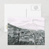 Napels, 1908, stad en berg Vesuvius Briefkaart (Voorkant / Achterkant)