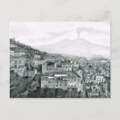 Napels, 1908, stad en berg Vesuvius Briefkaart (Voorkant)