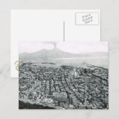 Napels, 1908, Waterfront en Vesuvius Briefkaart (Voorkant / Achterkant)