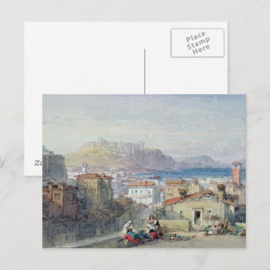 Napels, 19e eeuw; waterverf; briefkaart (Voorkant / Achterkant)