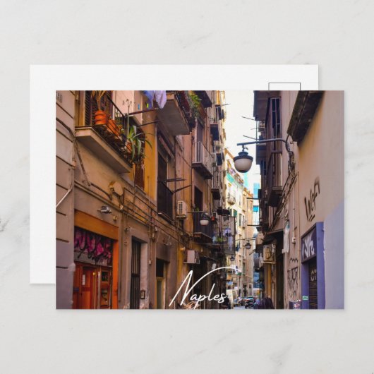 Napels Alley (Napels) Feestdagenkaart (Voorkant / Achterkant)