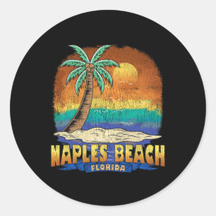 Napels Beach Florida Distress Souvenir Ronde Sticker