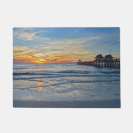 "Napels Beach, Florida, Pier op Sunset Deurmat