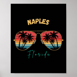 Napels Beach Florida Souvenir Surfplank Poster