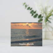 Napels Beach, Florida Sunset Briefkaart (Staand voorkant)