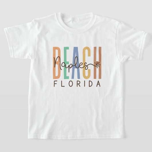 Napels Beach Florida (zand) T-shirt (Laagn)