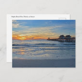 Napels Beach Pier, Florida, op Sunset Briefkaart (Voorkant / Achterkant)