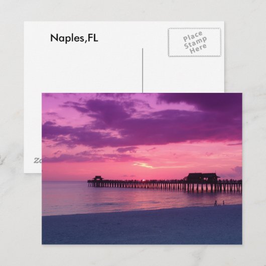 Napels Beach Play Briefkaart (Voorkant / Achterkant)