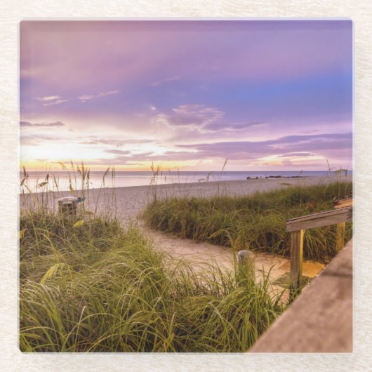 Napels Beach Shore and Calm Ocean | Florida Glazen Onderzetter (Voorkant)
