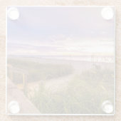 Napels Beach Shore and Calm Ocean | Florida Glazen Onderzetter (Achterkant)