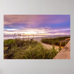 Napels Beach Shore and Calm Ocean   Florida Poster