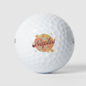 Napels City Florida Retro golfresort Golfballen (Voorkant)
