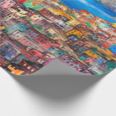 Napels cityscapeart, stad, italiaans, landschap, m cadeaupapier (Hoek)