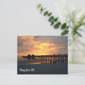 napels fl foto sunset briefkaart (Staand voorkant)