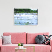 Napels, FL White Ibis Vogels Wandelen op het stran Canvas Afdruk (Insitu (Woonkamer))