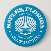 Napels Fl (zeeschelp) Ronde Button 4,0 Cm (Voorkant)