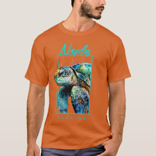 Napels Florida Aquarel Zeeschildpad Portret T-shirt