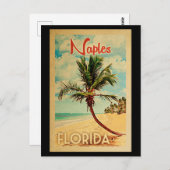 Napels Florida Briefkaart Palm Tree Beach  (Voorkant / Achterkant)