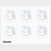Napels Florida bruiloft dank u Ronde Sticker (Vel)