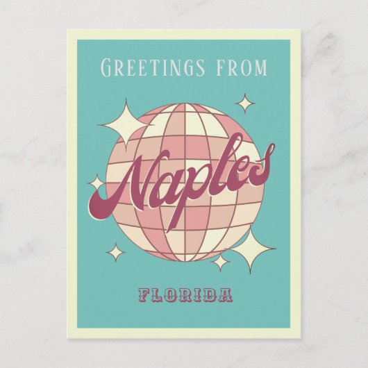 Napels Florida disco Retro  Briefkaart (Voorkant)