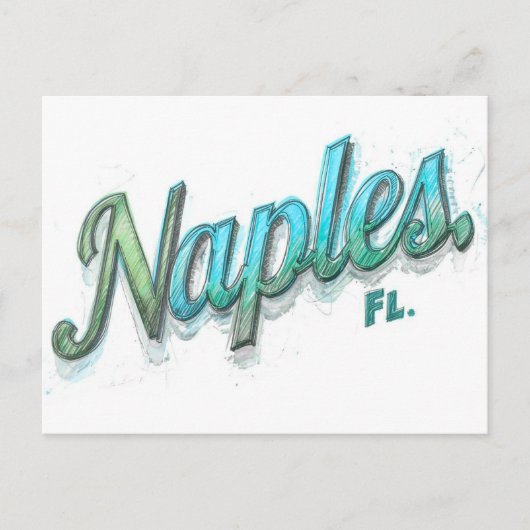 Napels florida dromen briefkaart (Voorkant)