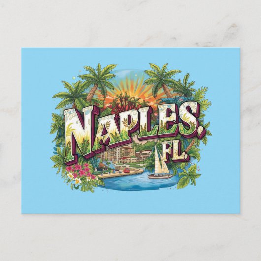 Napels florida dromen briefkaart (Voorkant)