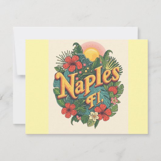 Napels florida dromen notitiekaartje (Voorkant)
