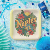 Napels florida dromen  papieren bordje (Feest)