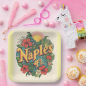 Napels florida dromen  papieren bordje (Feest)