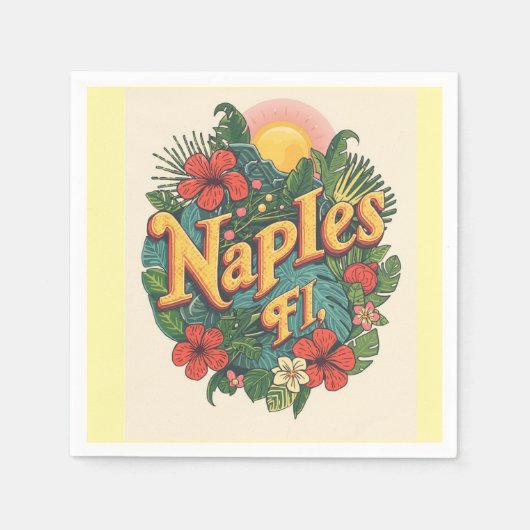 Napels florida dromen servet (Voorkant)