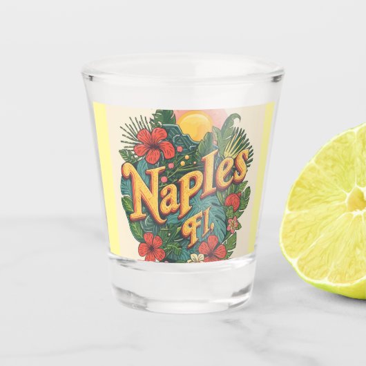 Napels florida dromen shot glas (Voorkant)