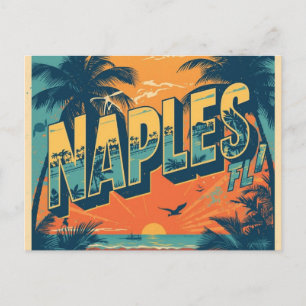 Napels florida dromend retro briefkaart