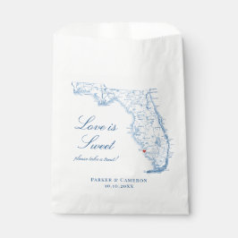 Napels Florida Elegante kaart Bruiloft Bedankzakje