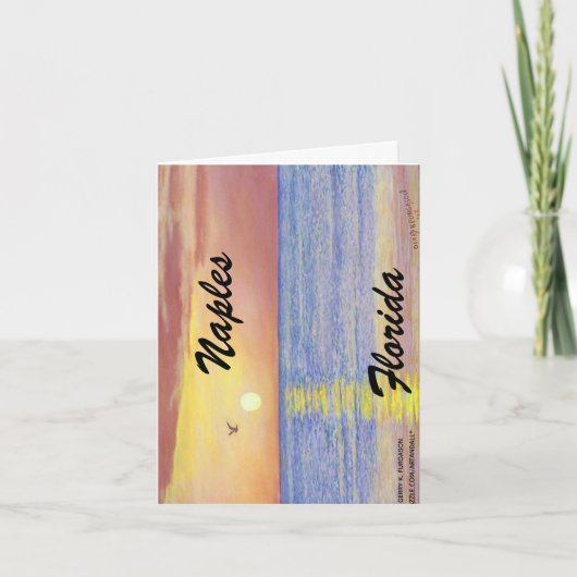 NAPELS, FLORIDA GEVOUWEN NOOT KAART (Voorkant)