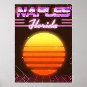 Napels Florida jaren 80 reisposter Poster (Voorkant)
