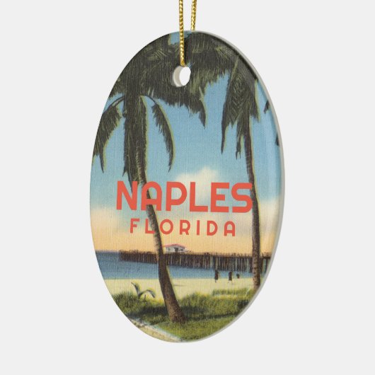 Napels Florida met pier Keramisch Ornament (Links)