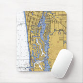 Napels, Florida Nautical Harbor Chart Mousepad Muismat (Met muis)
