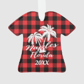 Napels Florida Palm Trees Beach gepersonaliseerd Ornament (achterkant)