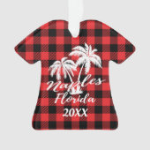 Napels Florida Palm Trees Beach gepersonaliseerd Ornament (voorkant)