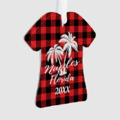 Napels Florida Palm Trees Beach gepersonaliseerd Ornament (voorkant)