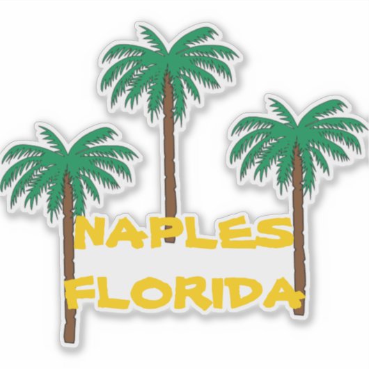 NAPELS FLORIDA palmboom sticker (Voorkant)