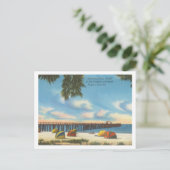 Napels Florida  pier en strand Briefkaart (Staand voorkant)