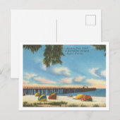 Napels Florida  pier en strand Briefkaart (Voorkant / Achterkant)