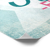 Napels Florida Pink Flamingo -  Retro Trave Poster (Hoek)