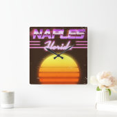 Napels Florida reisposter uit de jaren tachtig Vierkante Klok (Huis)